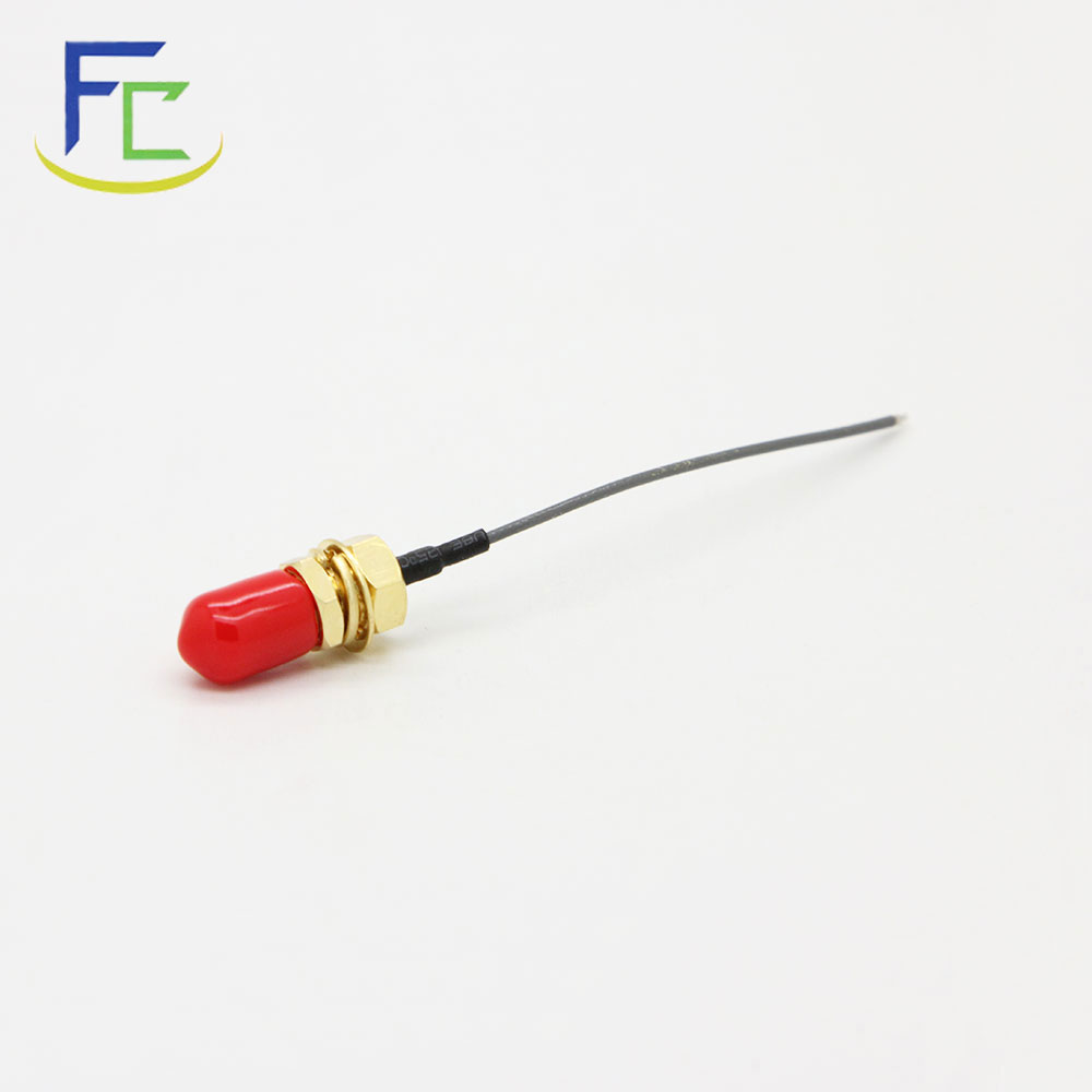 SMA轉IPEX射頻線材接RF 1.13黑色線材焊180度防塵SMA 母頭10牙